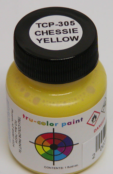 Tru-Color Paint 305 - Railroad Color Acrylic Paint - 1oz/29.6mL - Chessie System Yellow