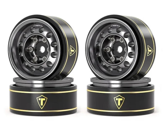 Treal TSCX24-253 Treal Type K 1.0" 12-Hole Beadlock Classic Vintage Wagon Wheels (Grey)