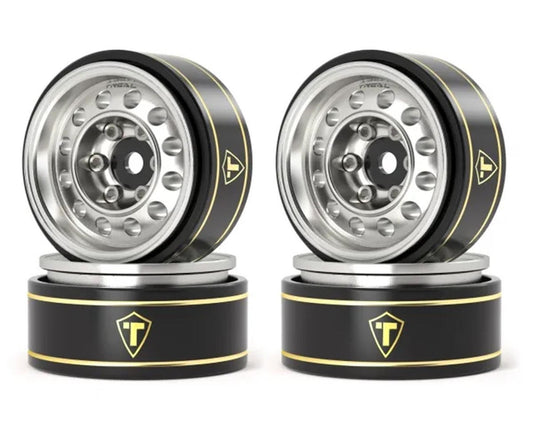 Treal TSCX24-254 Treal Type K 1.0" 12-Hole Beadlock Classic Vintage Wagon Wheels (Silver)