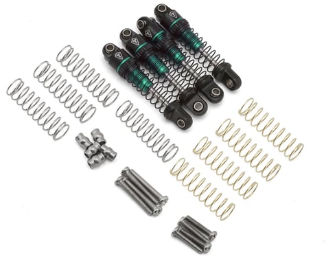 Treal TSCX30-12 SCX30 23mm Alum Oil-Filled Threaded Shocks (Green) (4)