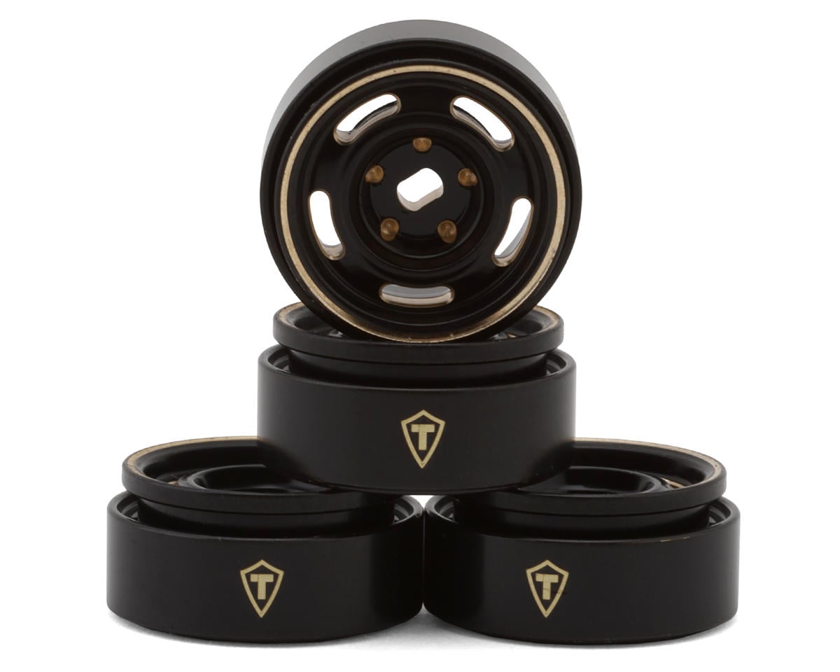 Treal TSCX30-29 0.7" 5-Slot Brass Micro Rock Crawler Beadlock Wheels