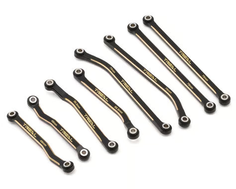 Treal TRX-4M-97 High Clearance Brass Upper & Lower Chassis Link Set TRX-4M (Black) (8) (55g)