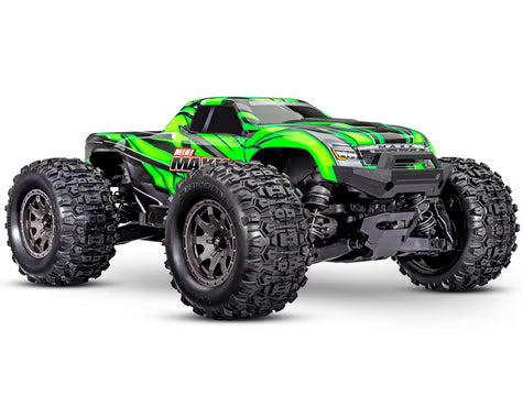 Traxxas 107154-1-GRN Mini Maxx® Brushless 1/16 4WD RTR Monster Truck (Green) w/TQ™ 2.4Ghz Radio, Battery