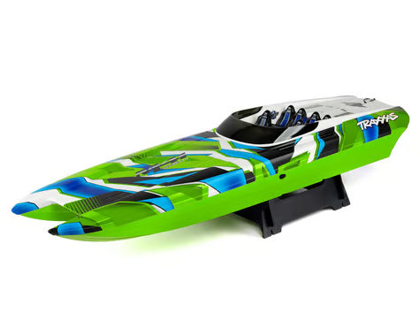 Traxxas 57046-4-GRNR DCB M41 Widebody 40" Catamaran High Performance 6S Race Boat (Green) w/TQi 2.4Ghz Radio & TSM