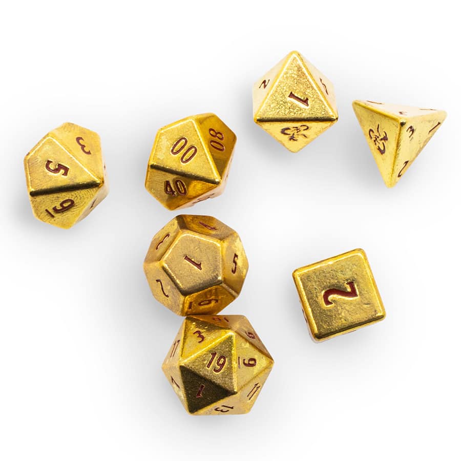 Ultra Pro 38500 Dungeons and Dragons 50th Anniversary: Heavy Metal Dice (7ct)