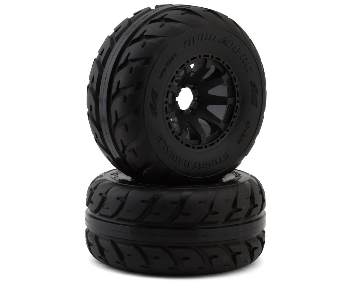 UpGrade RC 10036 Belted Street Radials 2.9" Pre-Mounted Tires for Traxxas® MAXX®