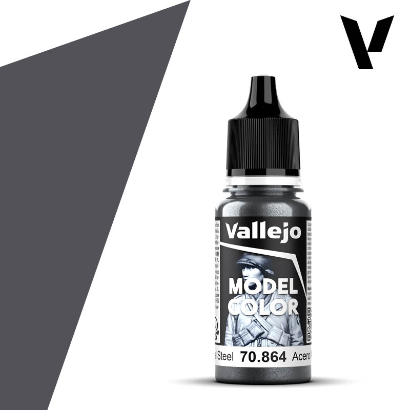 Vallejo Model Color (197) 70.864 Natural Steel 18ml