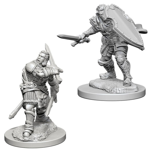 WIZKIDS 72629 D&D: Nolzur's Marvelous Minis: Human Male Paladin W3 (Unpainted)