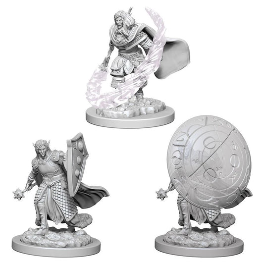 WIZKIDS 73205 D&D: Nolzur's Marvelous Minis: Elf Male Cleric W5 (Unpainted)