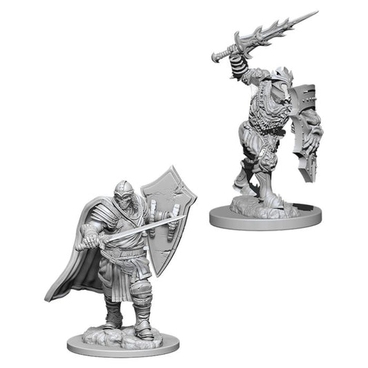 WIZKIDS 73399 DUNGEONS AND DRAGONS: NOLZUR'S MARVELOUS UNPAINTED MINIATURES -W6-DEATH KNIGHT AND HELMED HORROR