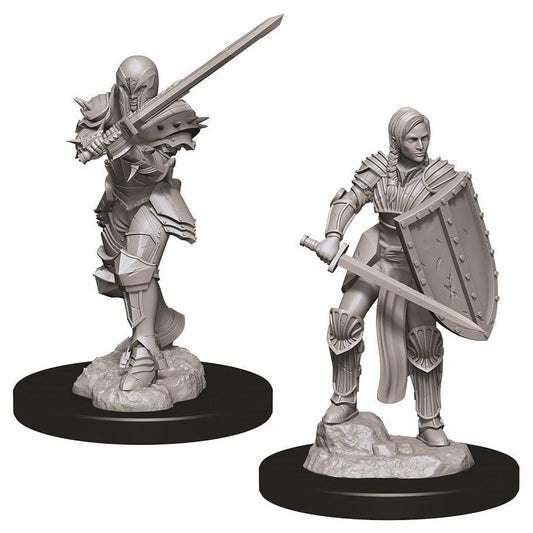 WIZKIDS 73705 D&D: Nolzur's Marvelous Minis: Female Human Fighter W9 (Unpainted)