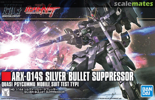 Bandai 5057694 HGUC #225 Silver Bullet Suppressor Gundam NT
