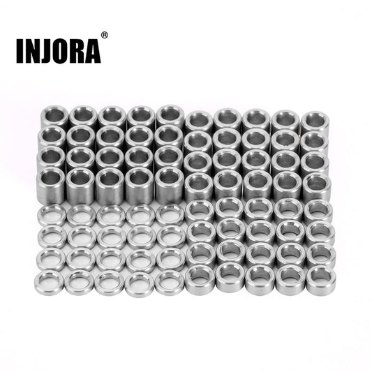 Injora 4M-52 80pcs M2.5 Flat Stainless Steel Spacers Washers Shims for TRX4M Mods