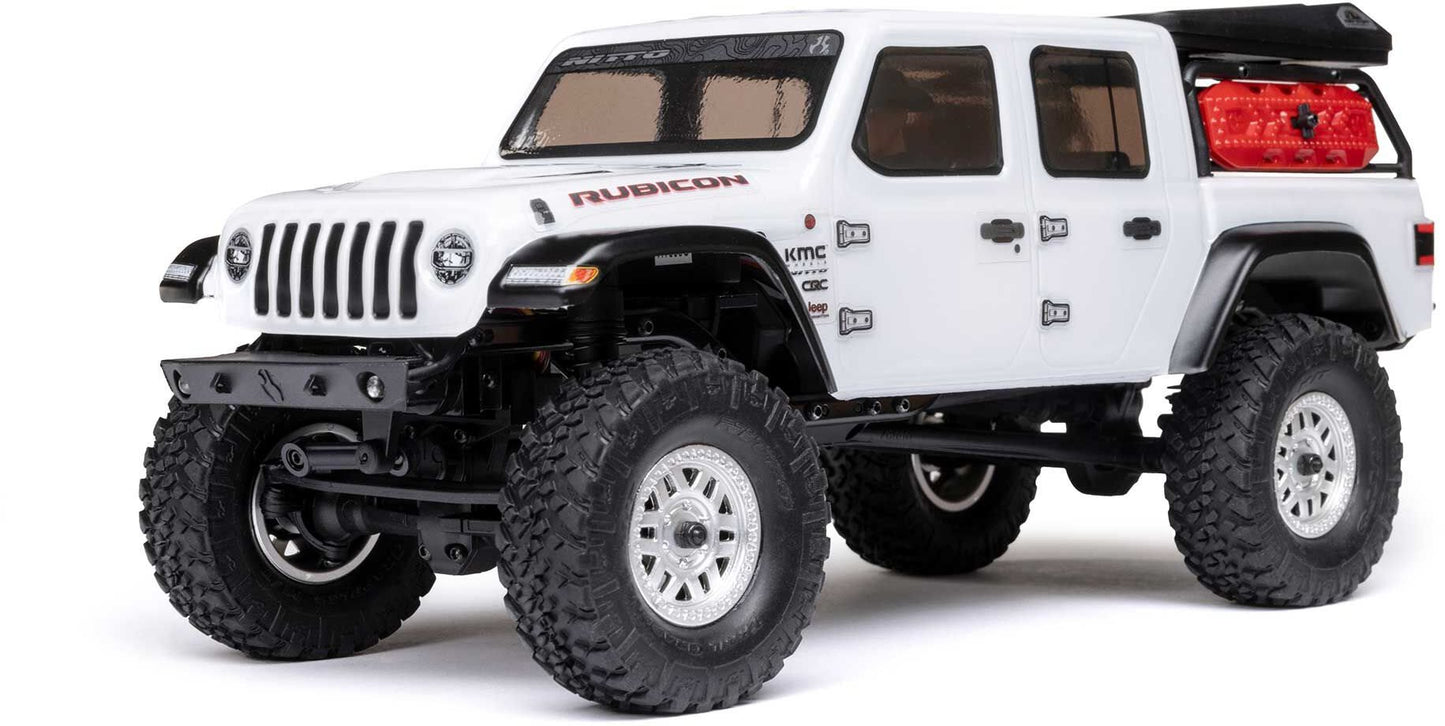Axial 00005V2T4 Jeep JT Gladiator 1/24 4WD RTR Scale Mini Crawler (White) w/2.4GHz Radio