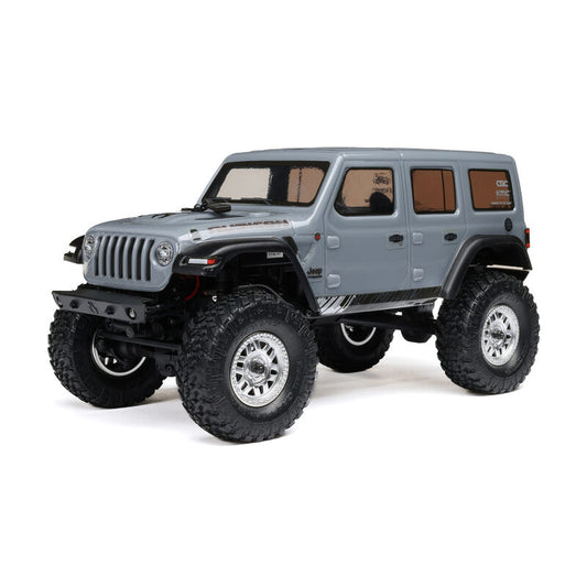 Axial 00002V3T3 SCX24 Jeep Wrangler JLU 4WD RTR Scale Mini Rock Crawler (Grey)