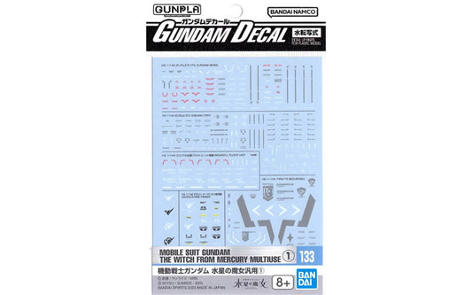 Bandai 2652658 Decal #133 1/144 Multiuse 1 Mobile Suit Gundam: The Witch from Mercury