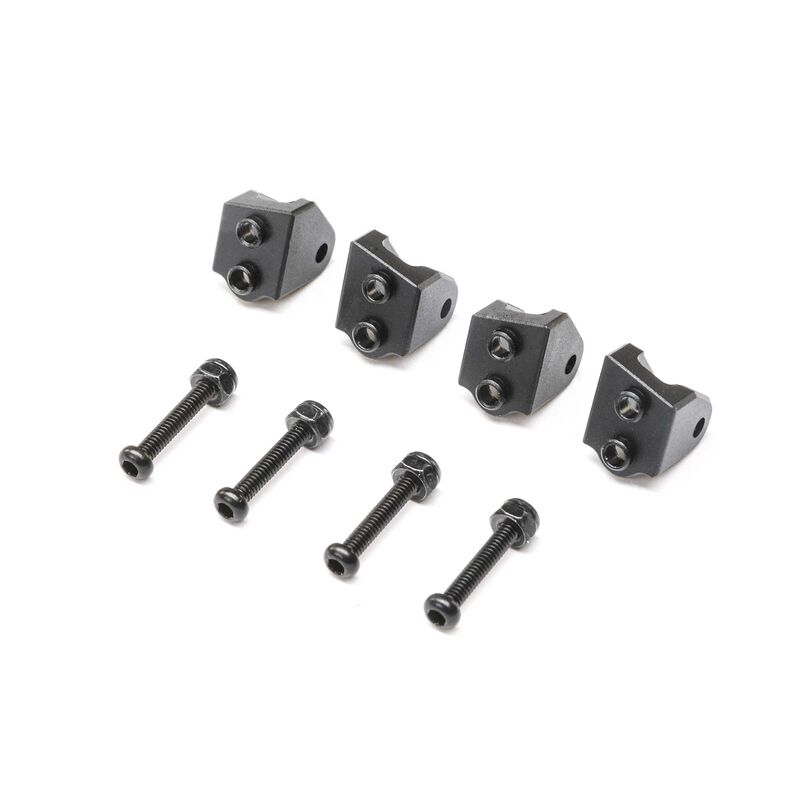 LOSI LOS 314006 Lower 4-link Mount Set,Aluminum, Black(4): Mini LMT