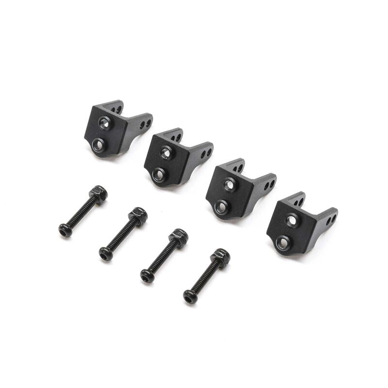 LOSI TLR 314010 Upper Shock Mount, Aluminum, Black (4): Mini LMT