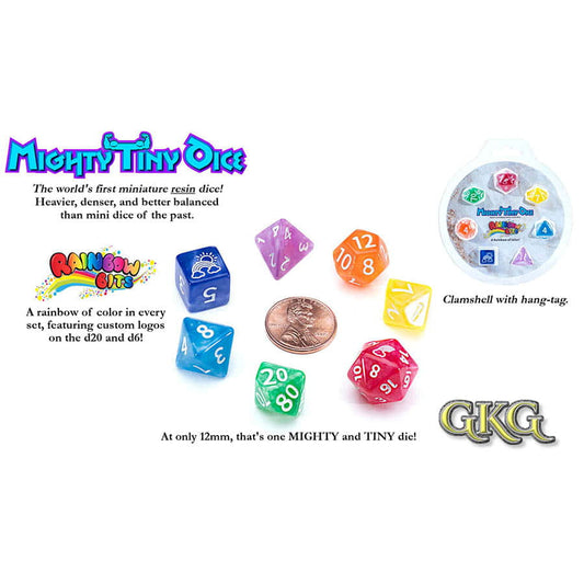 Gate Keeper Games TINYSG777 Mighty Tiny Dice: Rainbow Bits