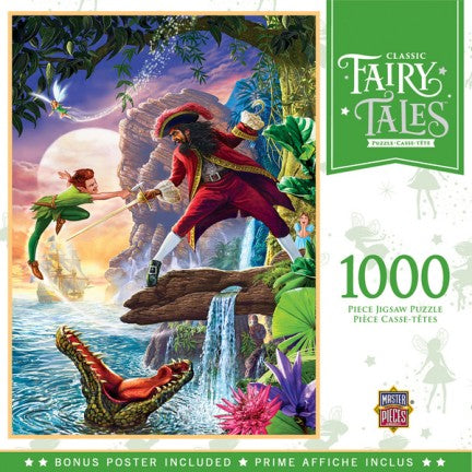 Masterpieces Puzzles 72018 Peter Pan, Captain Hook & Crocodile Puzzle (1000pc)