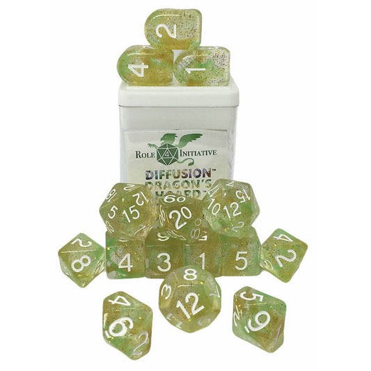 Role 4 Initiative 50505FC 15ct Dice Set: Diffusion Dragon's Hoard (ARCH'D D4 and BALANCE'D D20)