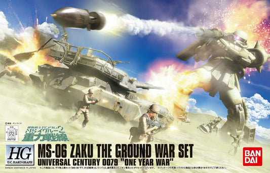 Bandai 5062835 HGUC Hard Graph Gundam Series: MS-06 Zaku 0079 The Ground War Set One Year War