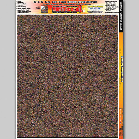 Innovative Hobby Supply 3829 Multi-Scale Modeling SkinZ PhotoReal Peel & Stick Decals: Coarse Sand