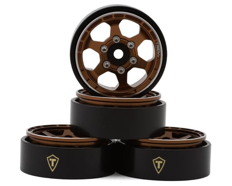 Treal TSCX24-150 Type D 1.0" Concave 6-Spoke Beadlock Wheels (Bronze) (4) (21.2g)
