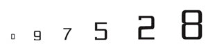 Woodland Scenics 746 45º USA Gothic Black Numbers